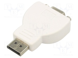 Adapter; D-Sub 15pin socket,DisplayPort plug,VGA female; white