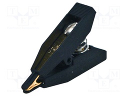 Kelvin crocodile clip; 10A; Grip capac: max.8mm; Contacts: brass