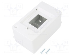 Enclosure: for modular components; IP20; white; No.of mod: 3; 400V