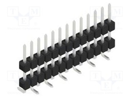 Connector: pin strips; pin header; male; PIN: 13; 2.54mm; SMT; 1x13