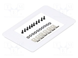 Frontal bezel; Colour: white; Enclos.mat: plastic