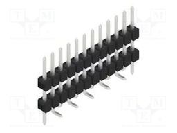 Connector: pin strips; pin header; male; PIN: 12; 2.54mm; SMT; 1x12