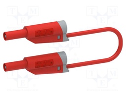 Test lead; 12A; banana plug 4mm,both sides; Urated: 1kV; Len: 2m