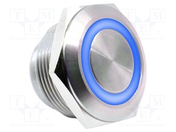 Switch: vandal resistant; SPST-NO; 2A/36VDC; IP67; OFF-(ON); blue