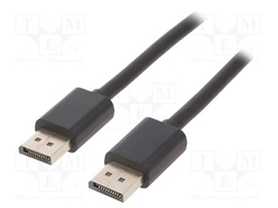 Cable; DisplayPort 1.2; DisplayPort plug,both sides; 1.8m; black