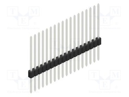 Connector: pin strips; pin header; male; PIN: 18; 1.27mm; THT; 1x18