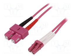 Connector: fiber optic; patchcord; multi mode duplex (MM); LC,SC