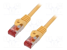 Patch cord; S/FTP; 6; stranded; Cu; LSZH; yellow; 1.5m; 27AWG