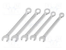 Key set; combination spanner; steel; Pcs: 5