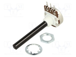 Potentiometer: shaft; single turn; 1kΩ; ±20%; 0.4W; linear; 6mm; THT