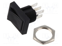 ROCKER; DPDT; Pos: 2; ON-ON; 3A/125VAC; 3A/28VDC; none; 11.3x12.06mm