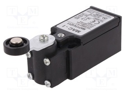 Limit switch; lever R 35,5mm, plastic roller Ø18mm; NO + NC
