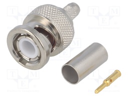 Plug; BNC; male; straight; 50Ω; RG223,RG400; crimped; for cable