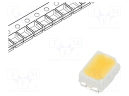 LED; SMD; 3020,PLCC2; white warm; 7÷10lm; 3400-3700K; 90; 120°; 30mA