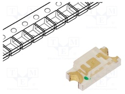 LED; SMD; 1206; green; 300÷600mcd; 3.2x1.6x1.1mm; 120°; 2.8÷3.8V