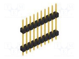 Connector: pin strips; pin header; male; PIN: 10; 2.54mm; THT; 1x10