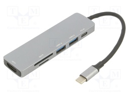 Adapter; USB 3.0; nickel plated; black; 5Gbps; aluminium; PVC