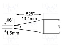 Tip; chisel; 1.5mm; 366°C; for soldering station