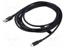 Cable; USB 2.0; USB A plug,USB B micro plug; nickel plated; 3m
