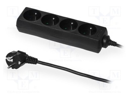 Mains; Schuko; Sockets: 4; CEE 7/5 (E) socket,CEE 7/7 (E/F) plug
