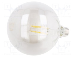 LED lamp; grey; E27; 230VAC; 8W; 360°; 2700K
