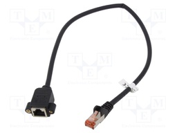 Extender RJ45; S/FTP; 6; CCA; LSZH,PVC; black; 500mm; Cores: 8