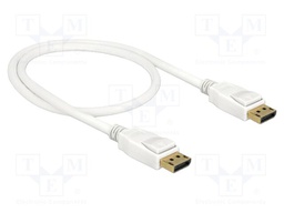 Cable; DisplayPort plug,both sides; DisplayPort 1.2; 0.5m; white