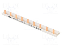 Busbar; 10mm2; Poles: 1; 690VAC; 690VDC; Inom: 63A; No.of mod: 9