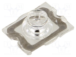LED lens; rectangular; Mat: PMMA plexiglass; H: 6.9mm