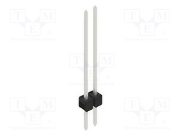 Connector: pin strips; pin header; male; PIN: 2; 2.54mm; THT; 1x2