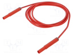 Test lead; 19A; banana plug 4mm,both sides; insulated; Len: 2m