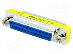 Transition: adapter; D-Sub 25pin male,D-Sub 25pin female