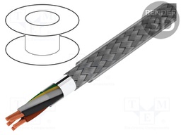 Wire; BiTservo; 4G6mm2; aluminium foil,tinned copper braid; PVC