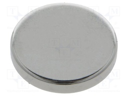 Magnet: permanent; neodymium; 55N; Ø: 24mm; H: 4mm