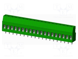 Connector: PCB terminal block; terminal; angled; Plating: tinned
