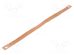 Braids; earthing tape; 16mm2; Ø1: 9mm; Ø2: 9mm; 120A; L: 330mm