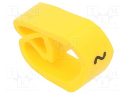 Markers for cables and wires; 8÷16mm; PVC; yellow; -30÷60°C; PA