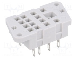 Socket; PIN: 8; 12A; 250VAC; Mounting: on panel; Series: R2,R2N