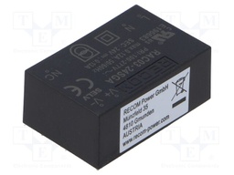 Converter: AC/DC; 3W; Uout: 24VDC; Iout: 130mA; 80%; Mounting: PCB