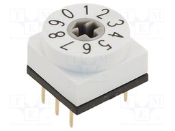 Switch: encoding switch; 0.15A/42VDC; Pos: 10; -40÷85°C; THT; RDT