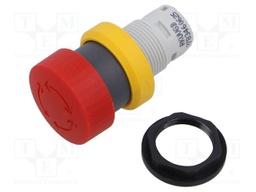 Switch: emergency stop; 16mm; red; OKTRON-R; Ø16mm; Face dim: Ø25mm
