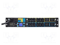 Plug socket strip: supply; Sockets: 16; 240VAC; 445x88x225mm