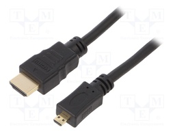 Cable; Ethernet,HDMI 2.1; HDMI plug,both sides; 3m; black
