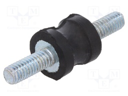 Vibration damper; M4; Ø: 10mm; rubber; L: 10mm; Thread len: 10mm