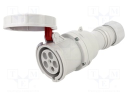 Connector: AC supply 3-phase; plug; female; 63A; 400VAC; IEC 60309
