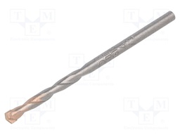 Drill bit; for concrete; Ø: 4mm; L: 75mm; steel; cemented carbide