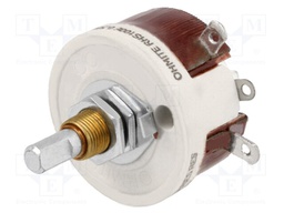 Potentiometer: shaft; single turn; 100Ω; 25W; 6.35mm; wirewound