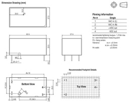 Converter: AC/DC; 20W; Uout: 3.3VDC; Iout: 3.6A; 73%; Mounting: PCB