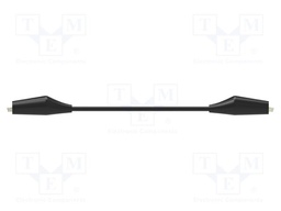 Test lead; 60VDC; 30VAC; 10A; both sides,aligator clip; insulated