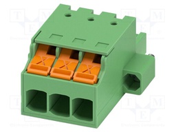 PCB connector, nominal cross section: 2.5 mm2, color: green,
